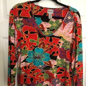 Chico's Floral Top-Size 3